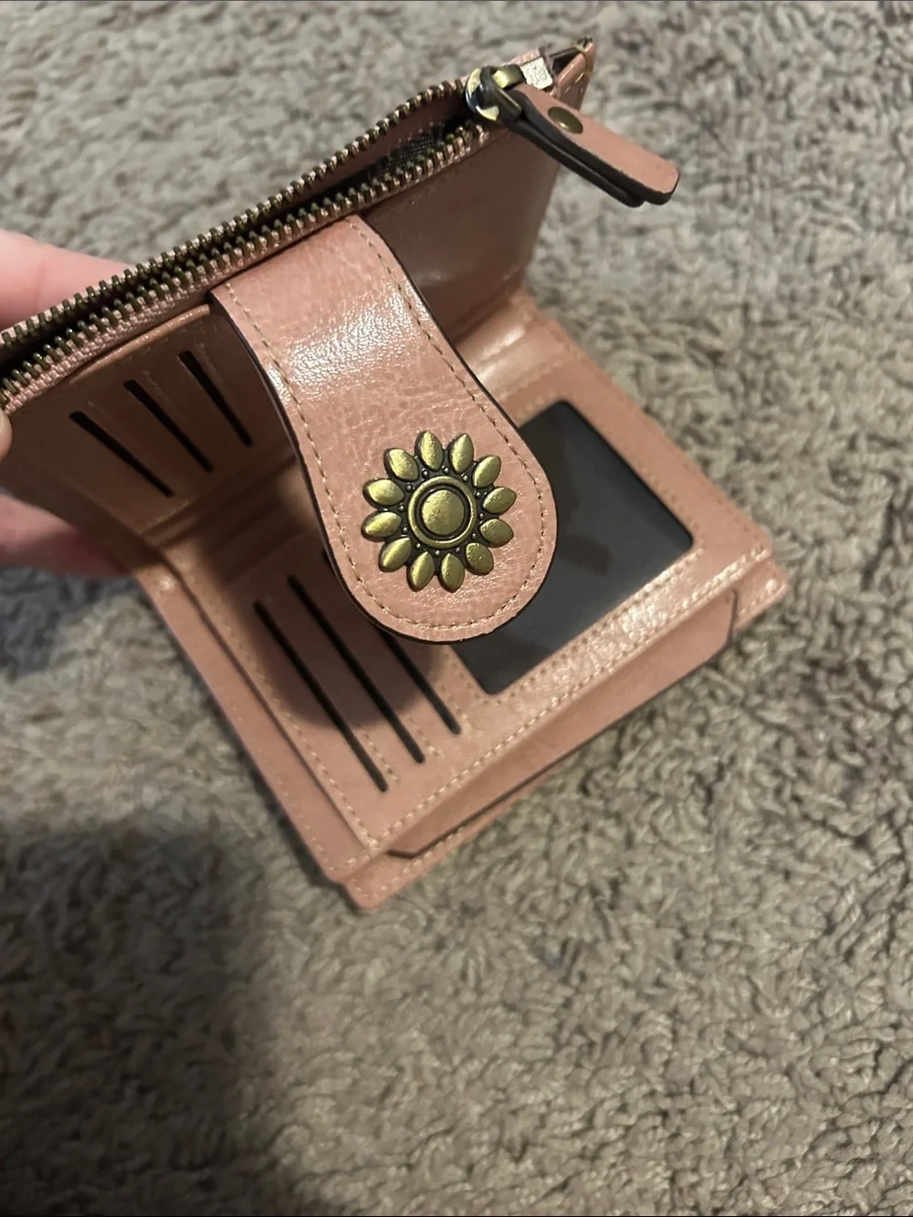 Amazon Blush Pink Floral Snap Wallet